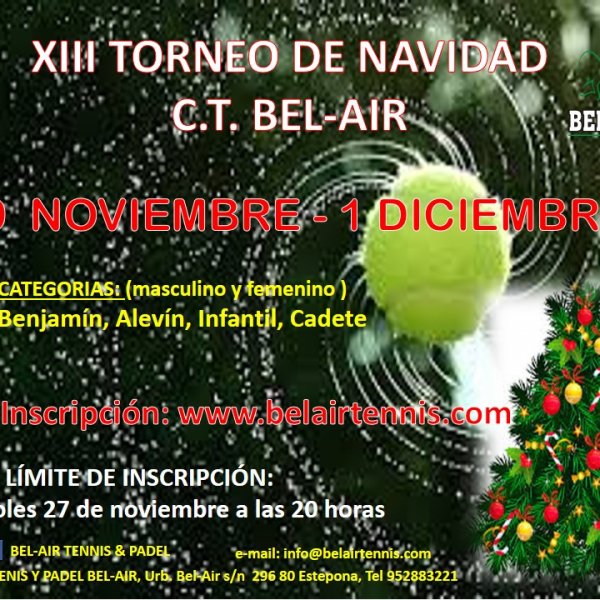 XIII TORNEO DE NAVIDAD CT BEL-AIR