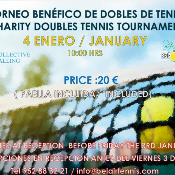 TORNEO BENÉFICO DE DOBLES DE TENIS / CHARITY DOUBLES TENNIS TOURNAMENT