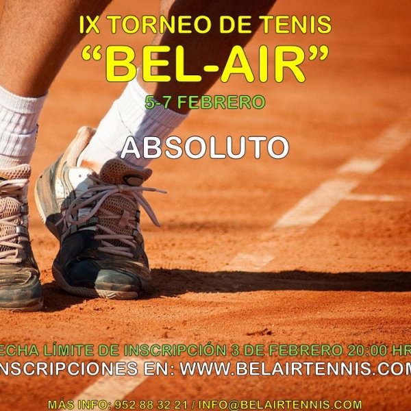 IX TORNEO DE TENIS 'BEL-AIR' ( ABSOLUTO)