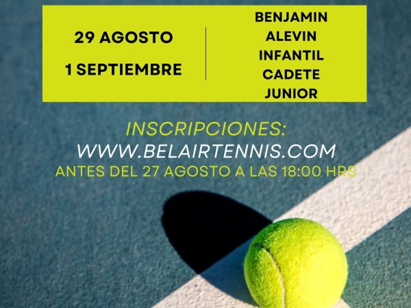 TORNEO TENIS FIN DE VERANO