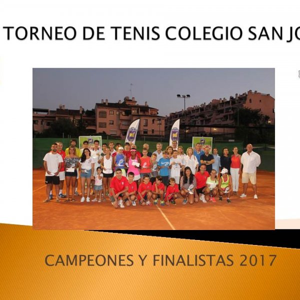 CAMPEONES Y FINALISTAS XXX TORNEO DE TENIS COLEGIO SAN JOSÉ